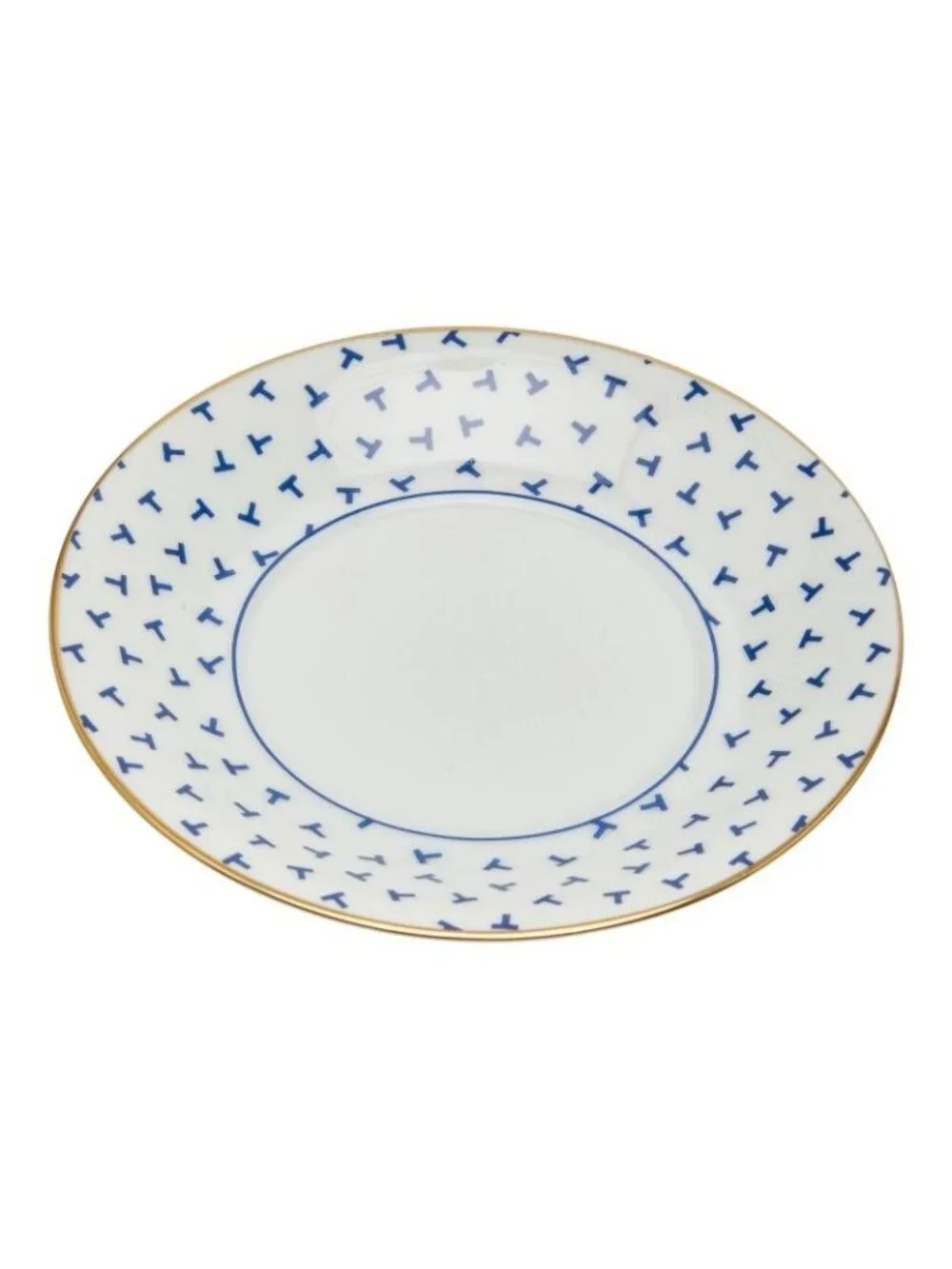 Tiffany & Co Dancing T Cup Saucer Set White Blue Gold Porcelain